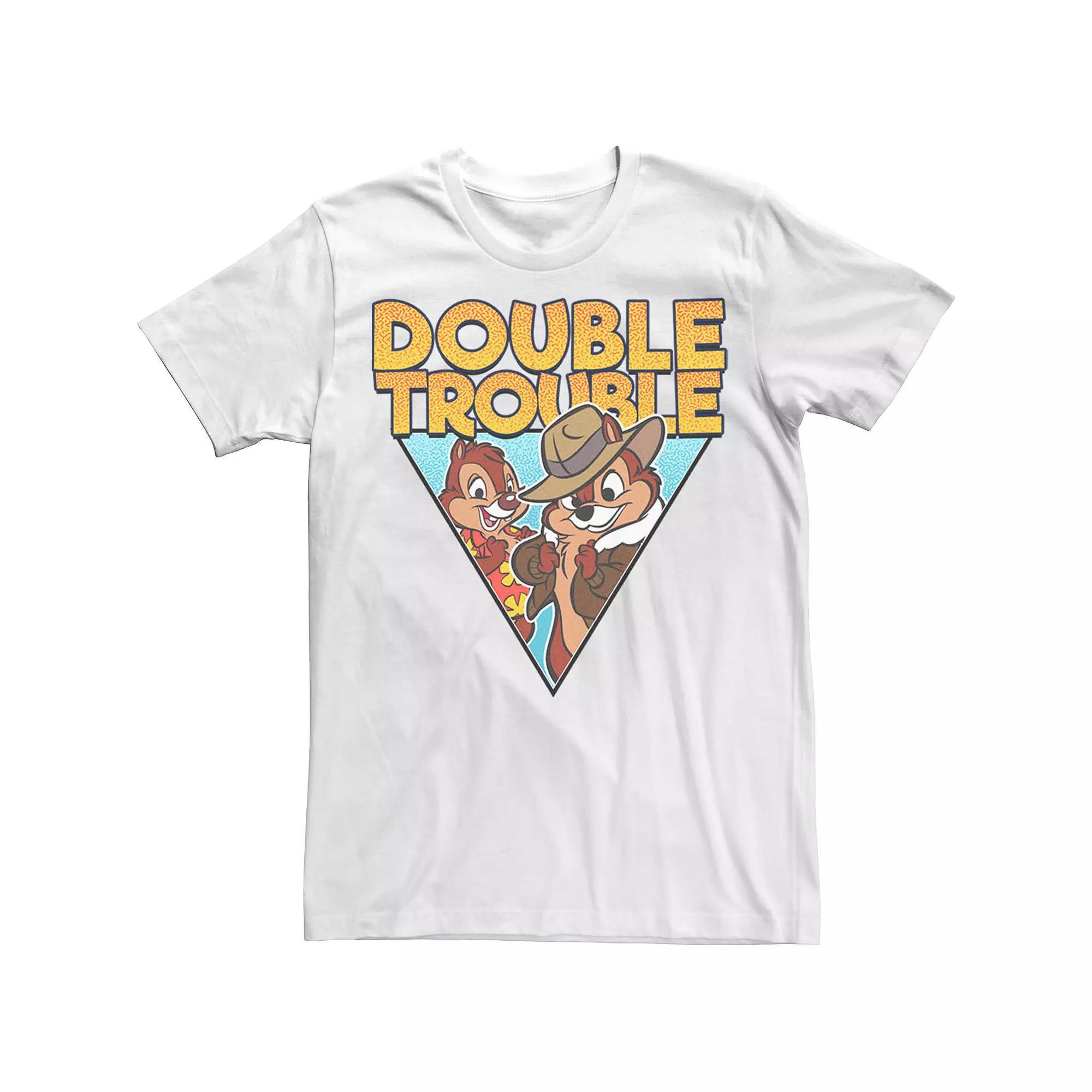 Disney's Chip 'N Dale Double Trouble Men's Tee, Size: XXL, White Product Image