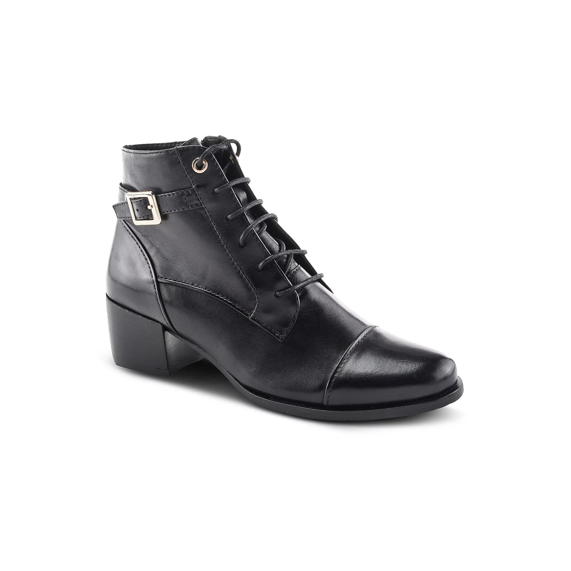 Spring Step Buckleup Women's Ankle Leather Boots, Size: 42, Black Product Image