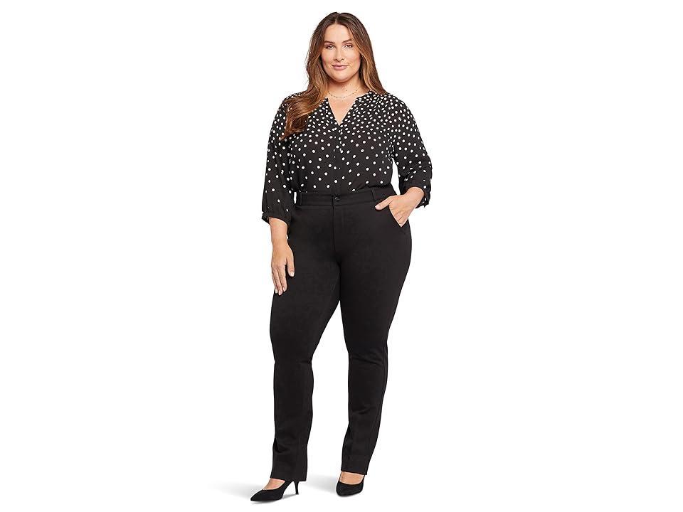 NYDJ Plus Size Classic Trouser Slim Straight Ponte Pants Product Image