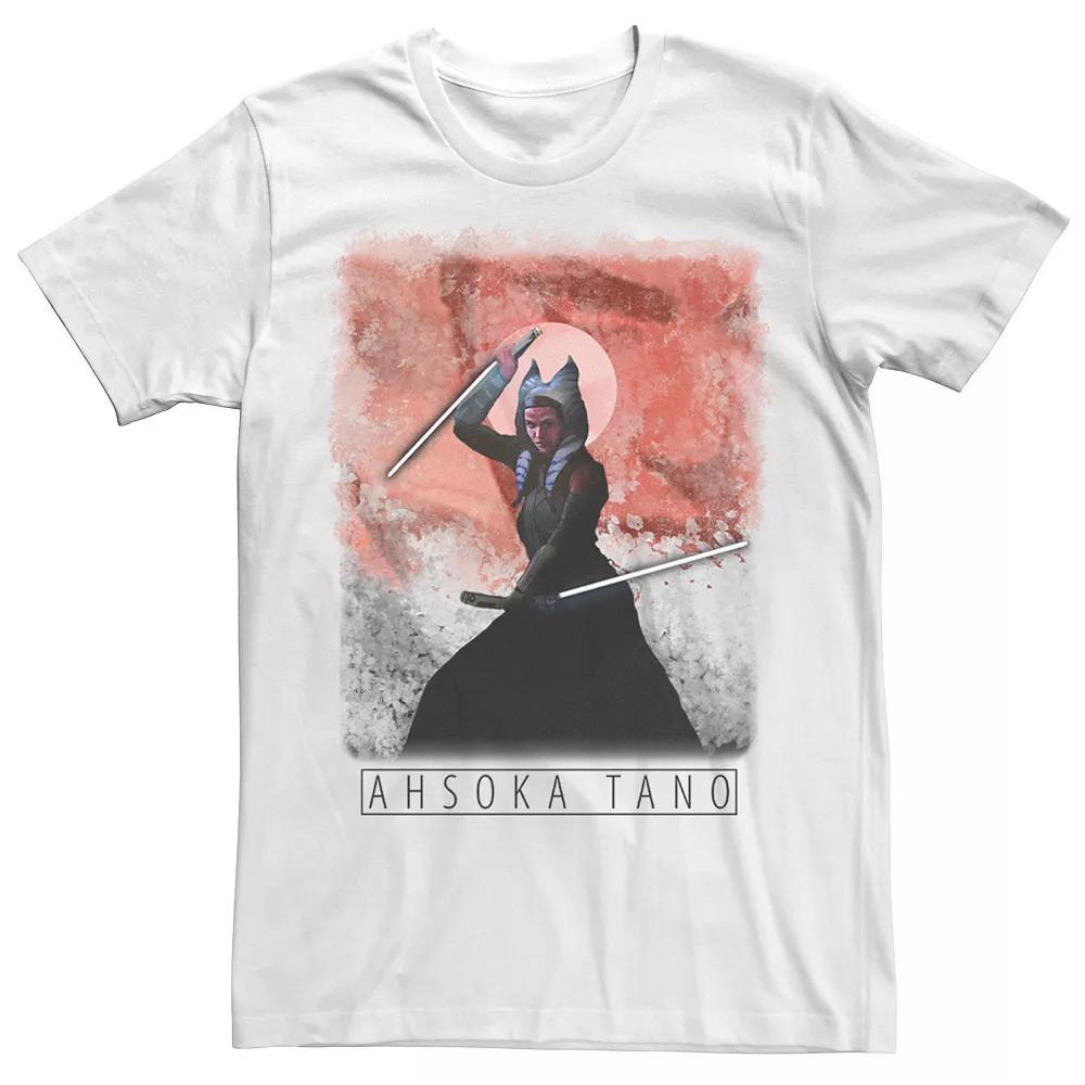 Men's Star Wars: The Mandalorian Ahsoka Tano Painted Portrait R13 Tee, Size: XXL, White Product Image