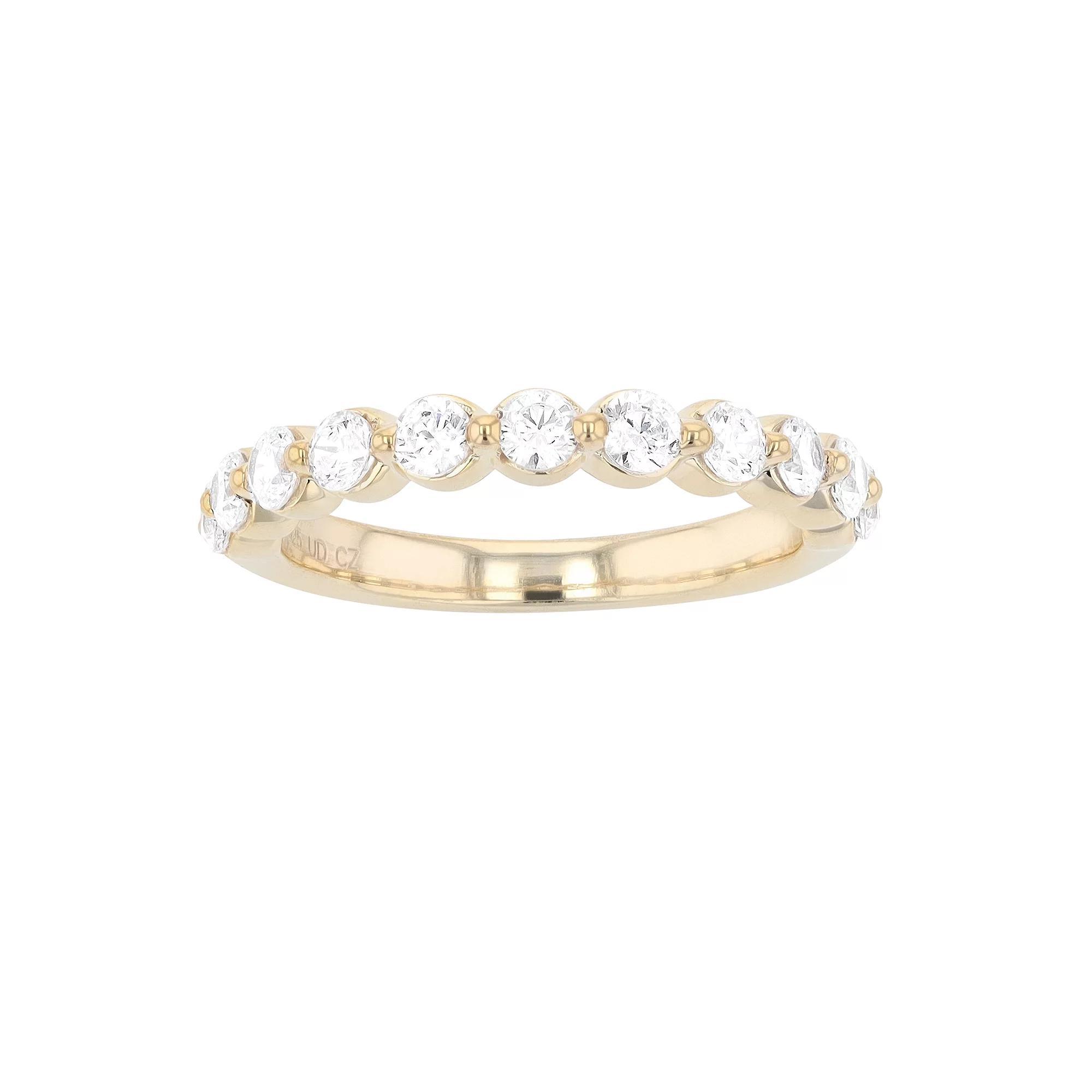Diamond Brilliance 14K Gold 1 Carat T.W. Lab-Grown Diamond Floating Wedding Band, Womens Yellow Gold Product Image