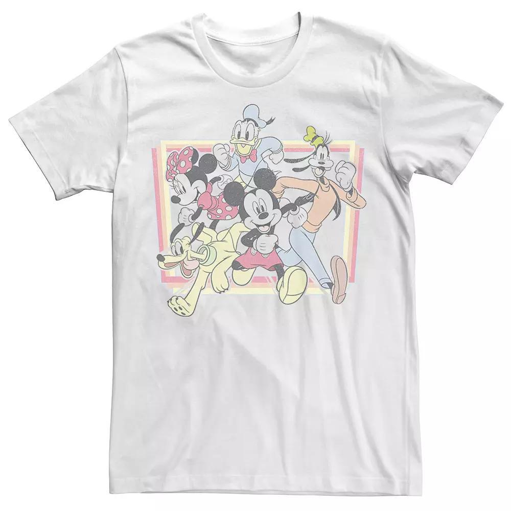 Disney's Mickey Mouse & Friends Men's Burst Through Portrait Tee, Size: XS, White Product Image