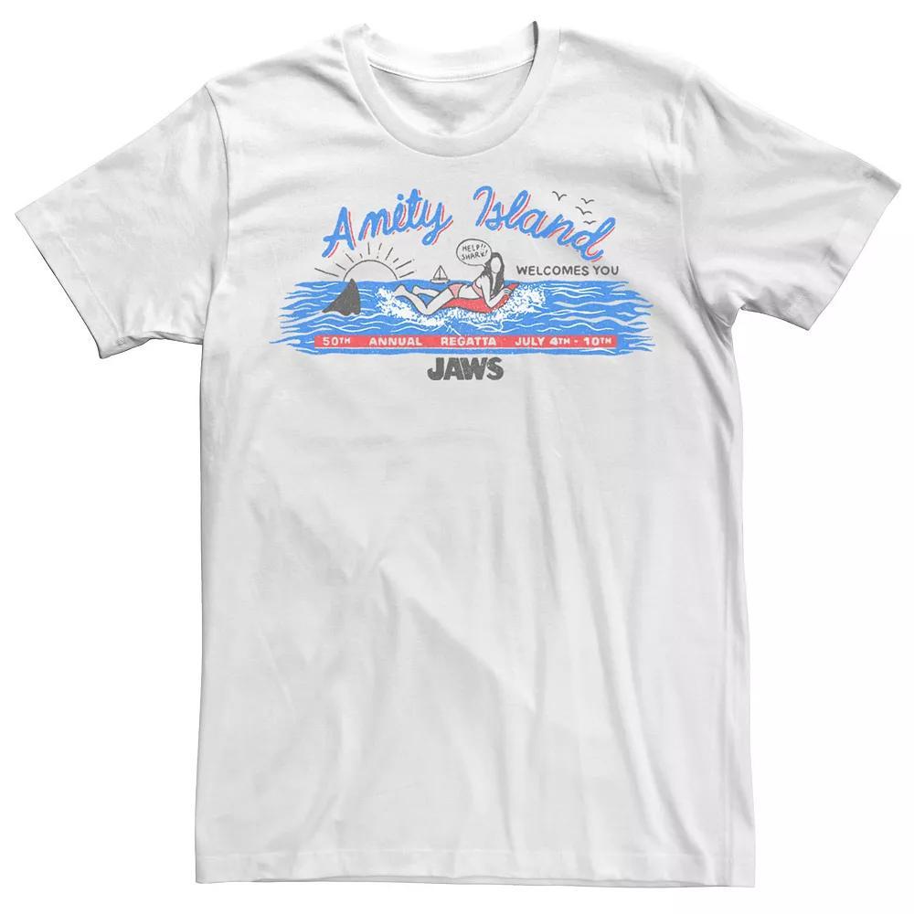 Men's Jaws Amity Island Billboard Tee, Size: Large, White Product Image
