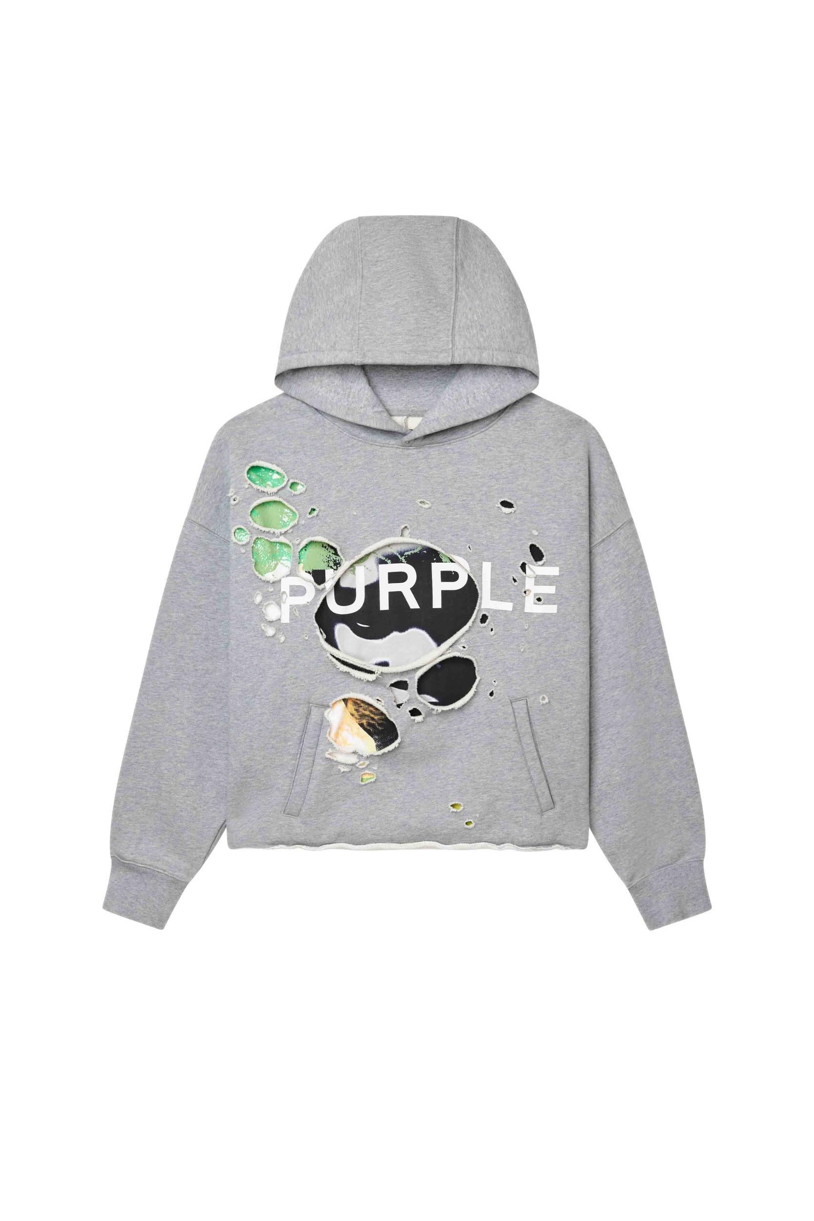 Distressed Cropped Hoodie Male Product Image