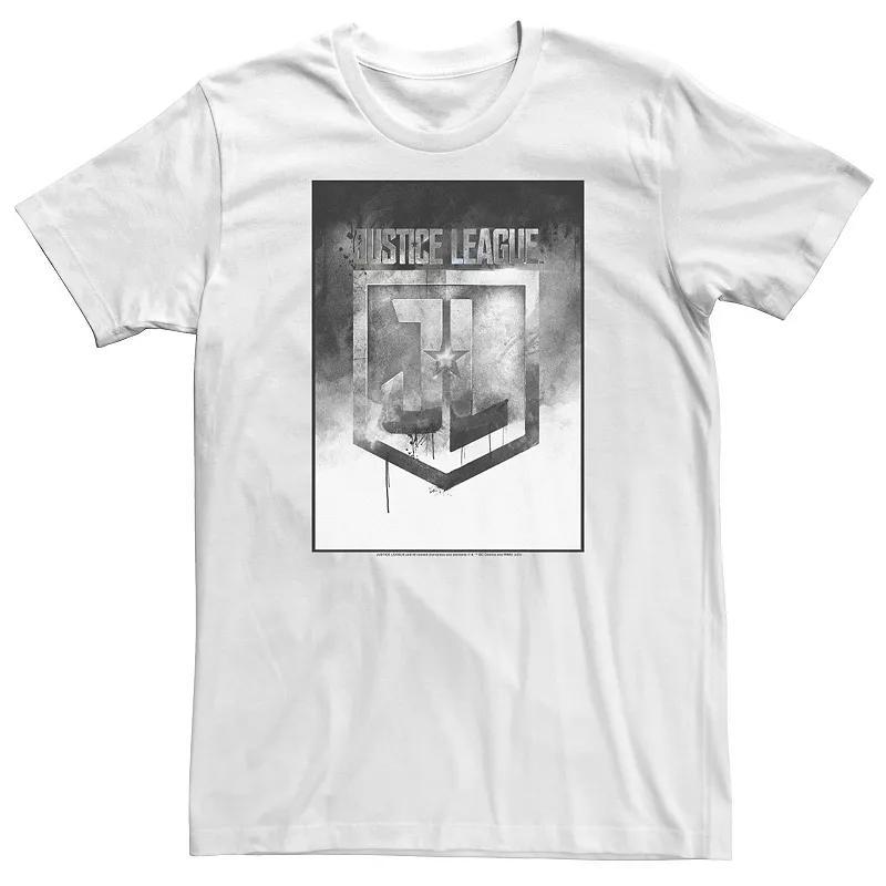 Big & Tall DC Comics Justice League Smokey Logo Tee, Men's, Size: 4XL Tall, White Product Image