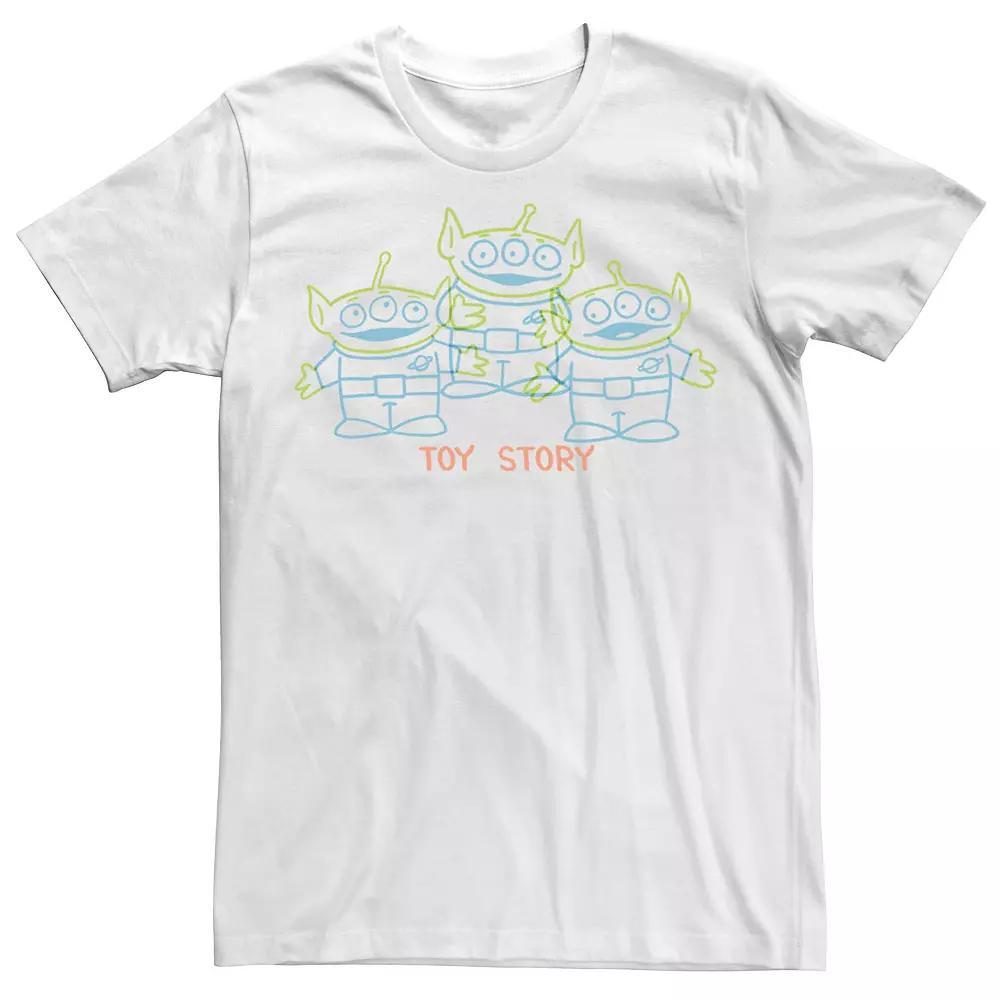 Disney / Pixar's Toy Story Aliens Men's Line Art Tee, Size: 3XL, White Product Image