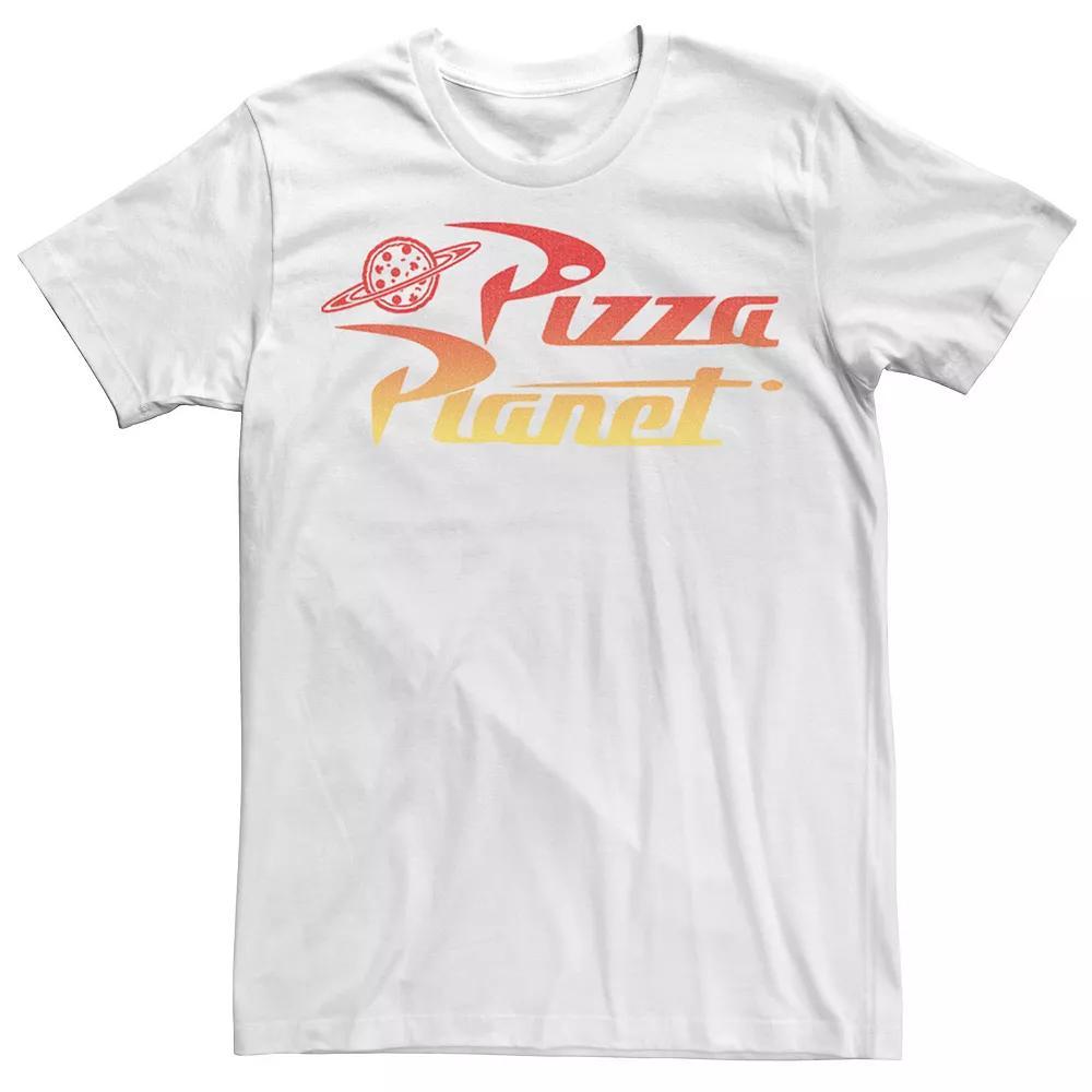 Disney / Pixar's Toy Story Men's Pizza Planet Gradient Logo Tee, Size: 3XL, White Product Image