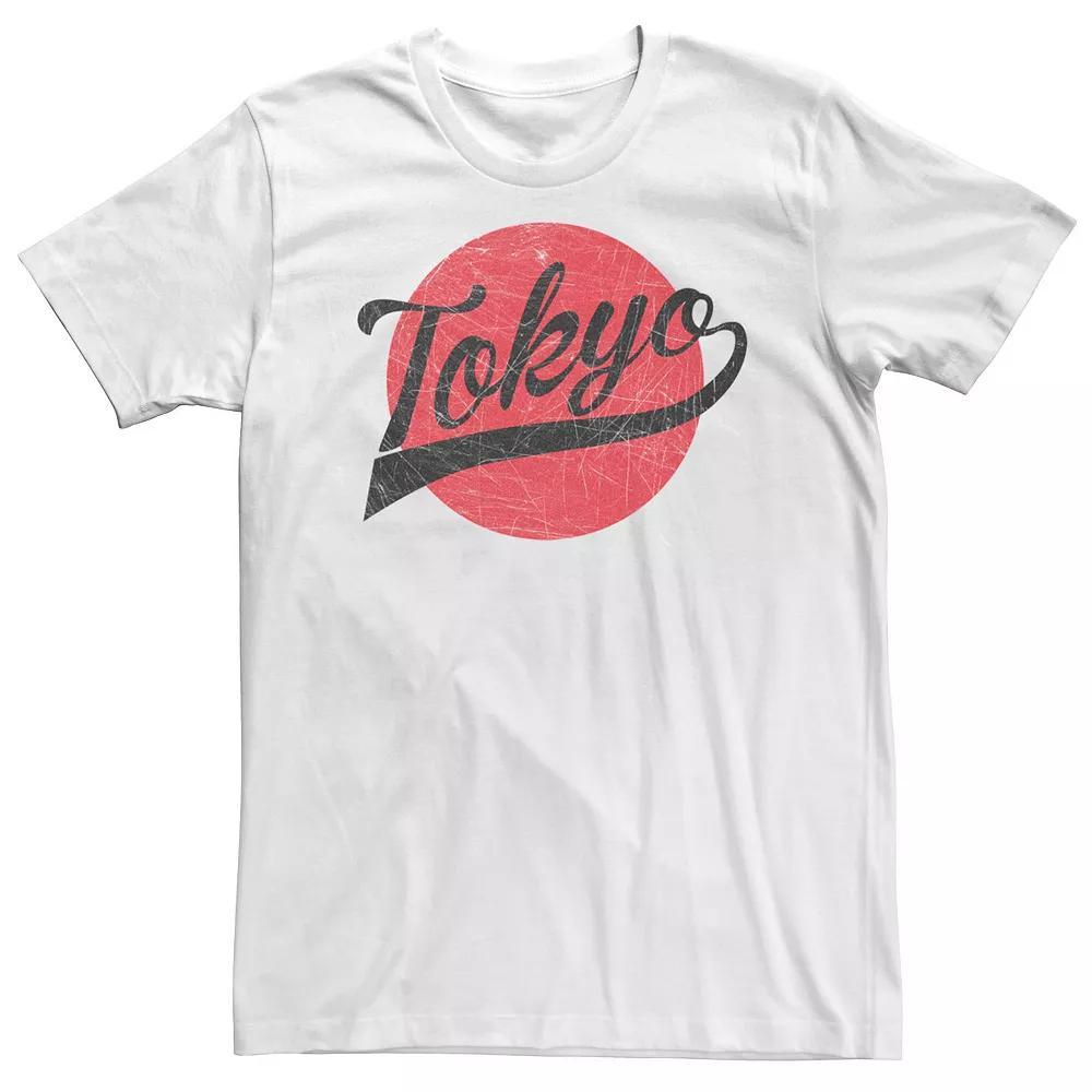 Big & Tall Tokyo Sunrise Flag Design Graphic Tee, Men's, Size: XL Tall, White Product Image