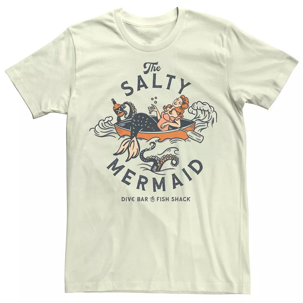 Men's The Salty Mermaid Dive Bar & Fish Shack Graphic Tee, Size: Small, Natural Product Image
