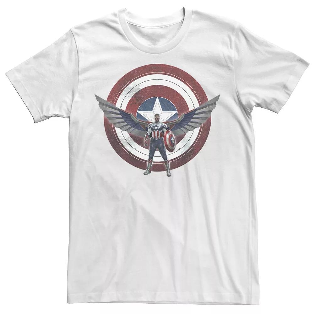 Men's Marvel Falcon And The Winter Soldier Captain America Shield Wings Tee, Size: Medium, White Product Image