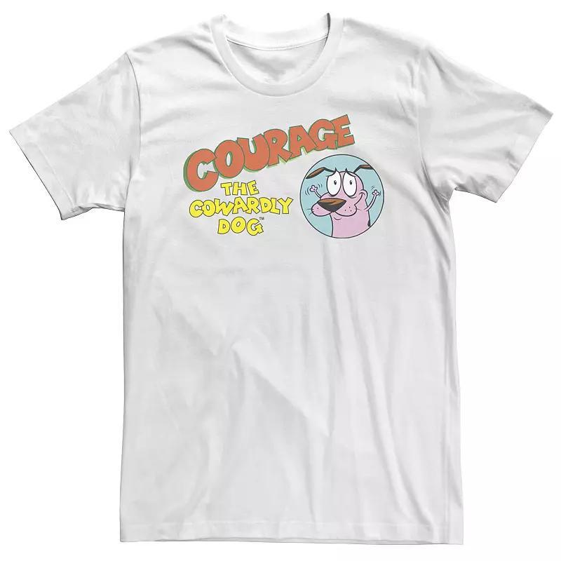Big & Tall Courage The Cowardly Dog Green Hue Abduction Tee, Men's, Size: 4XL Tall, White Product Image