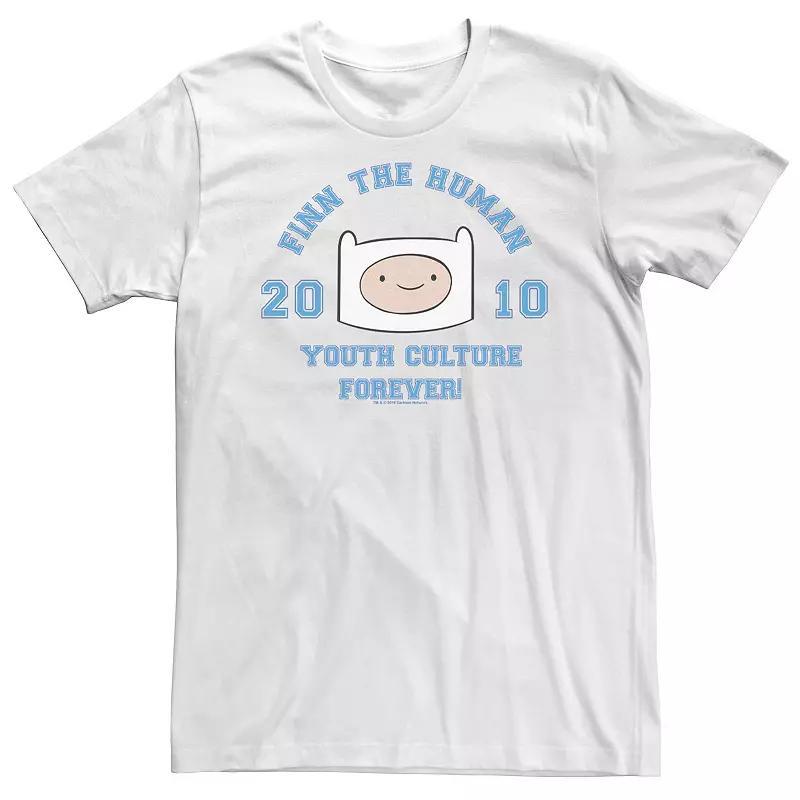 Big & Tall Adventure Time Finn The Human Youth Culture Forever Tee, Men's, Size: XXL Tall, White Product Image