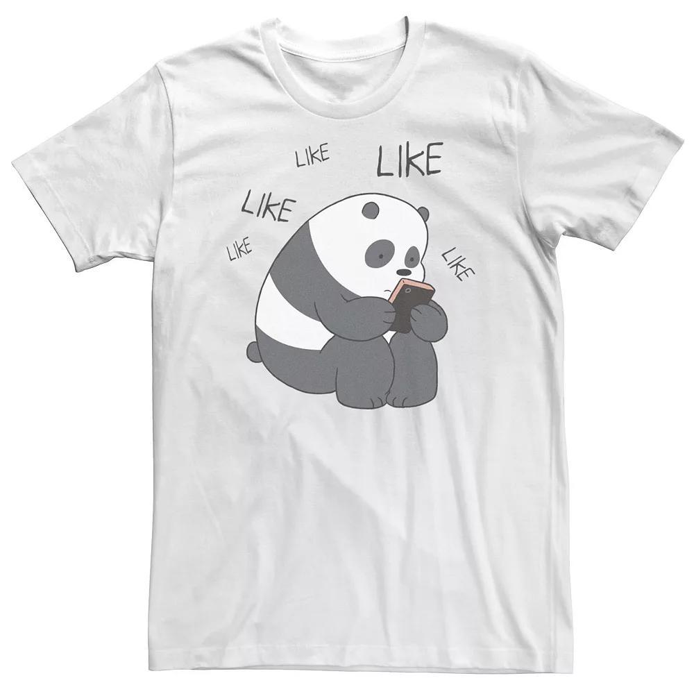 Big & Tall CN We Bare Bears Like Like Like Texting Tee, Men's, Size: XL Tall, White Product Image