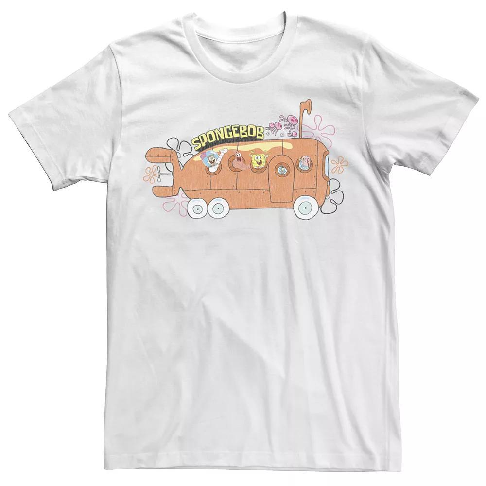 Big & Tall SpongeBob SquarePants Bikini Bottom Bus Tee, Men's, Size: 3XLT, White Product Image