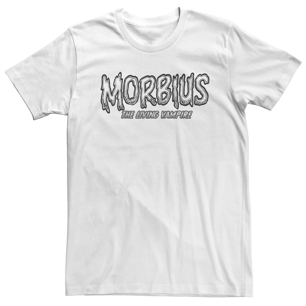 Big & Tall Marvel Morbius The Living Vampire Logo Tee, Men's, Size: 3XL Tall, White Product Image
