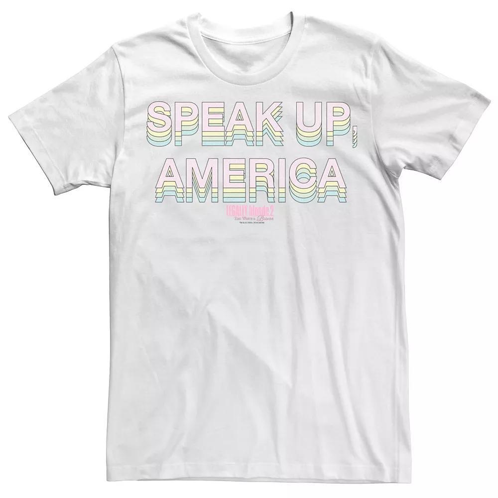 Men's Legally Blonde 2 Speak Up America Tee, Size: XL, White Product Image