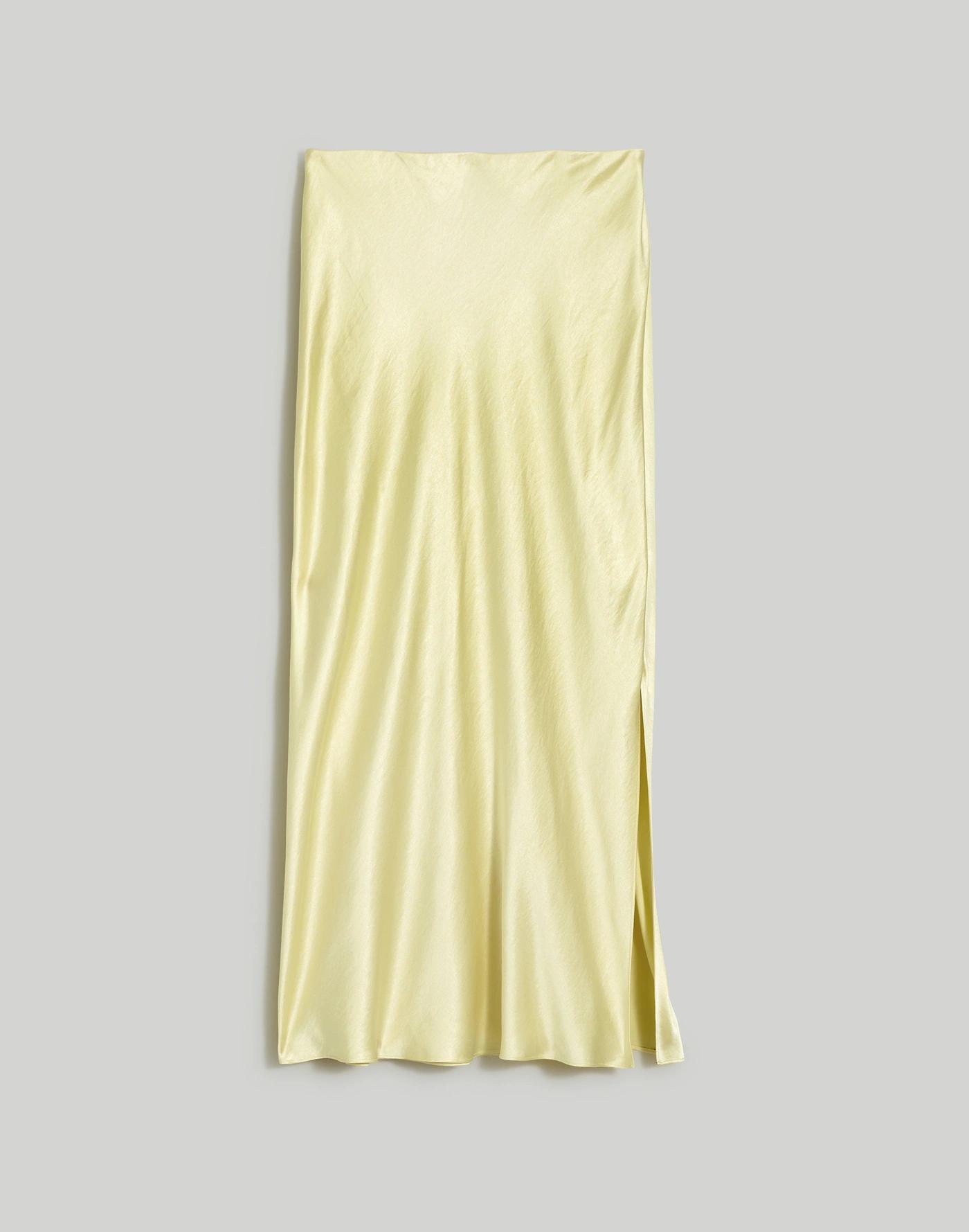 Satin Maxi Slip Skirt Product Image