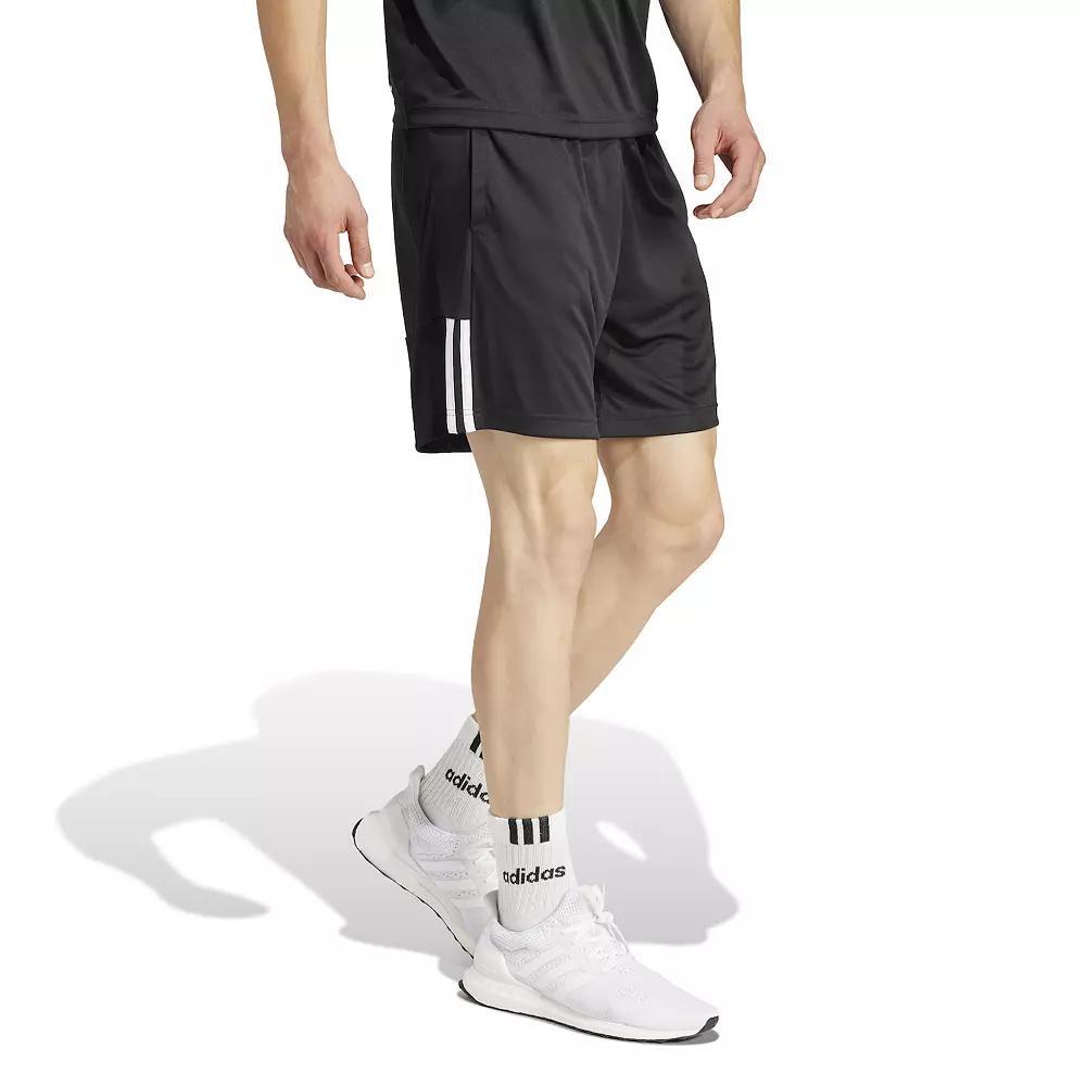 Men's adidas Sereno 3-Stripes AEROREADY Sportswear Shorts, Size: XL, Black Product Image