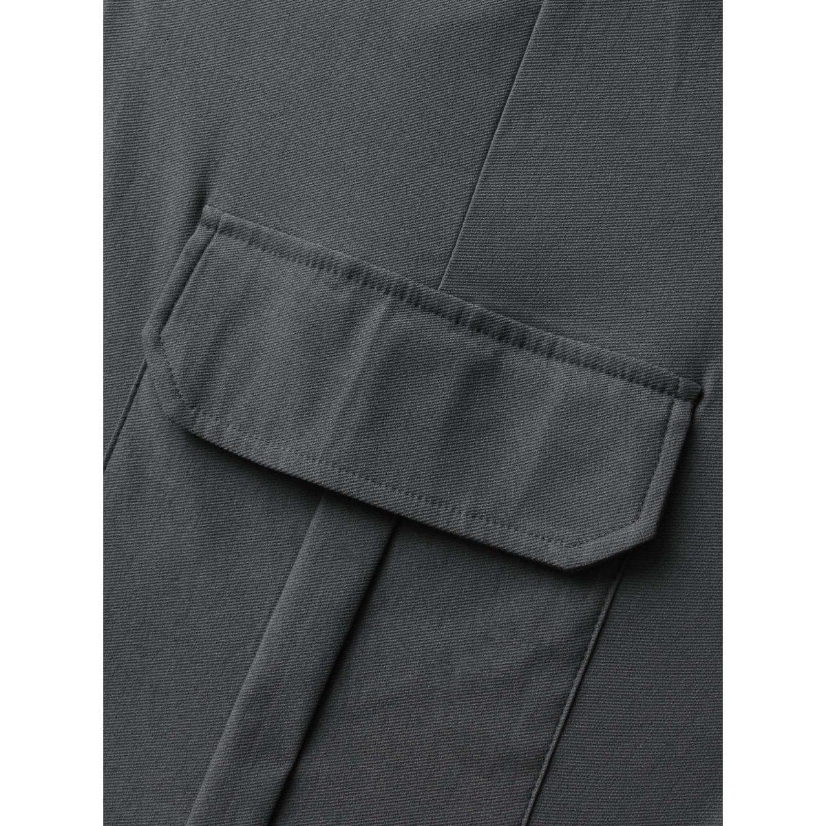 Plus Size Solid Elastic Waist Patched Pocket Pants Women DimGray Casual Loose Mid Rise Everyday Pants BloomChic 14-16/1X Product Image