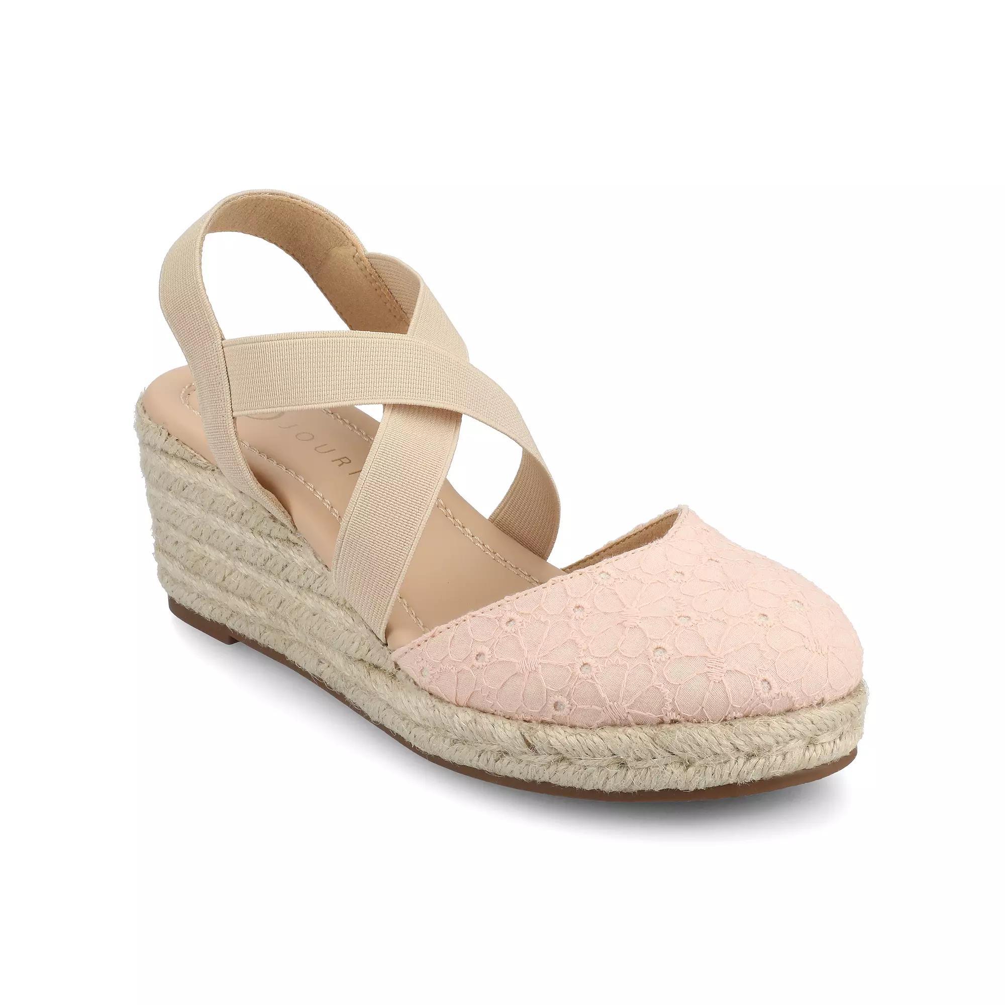 Journee Ashlee Womens Platform Espadrille Wedge Sandals Product Image