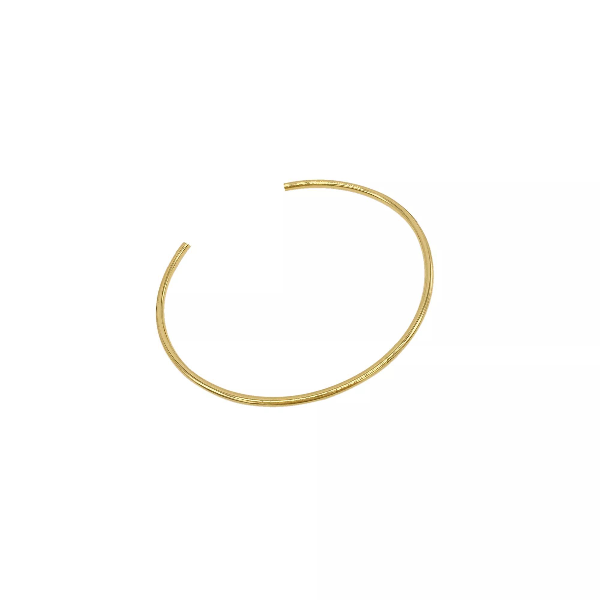 Adornia 14k Gold Plated Stainless Steel Cuff Bracelet, Womens Gold Tone Product Image