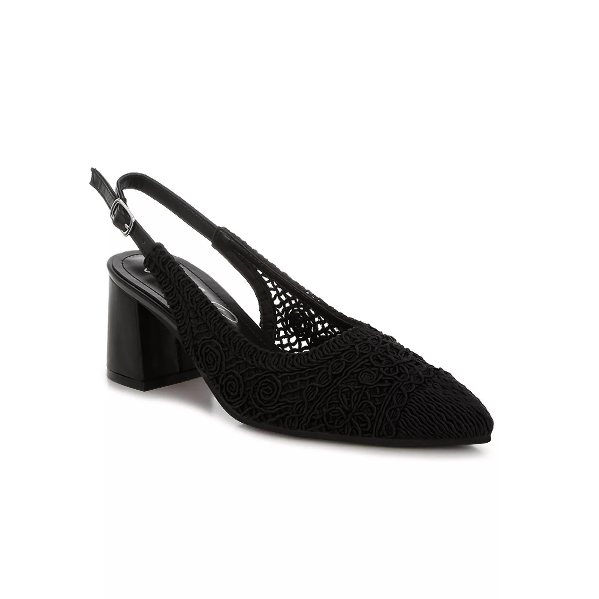London Rag Tolina Women's Kitten Heels, Size: 8, Black Product Image