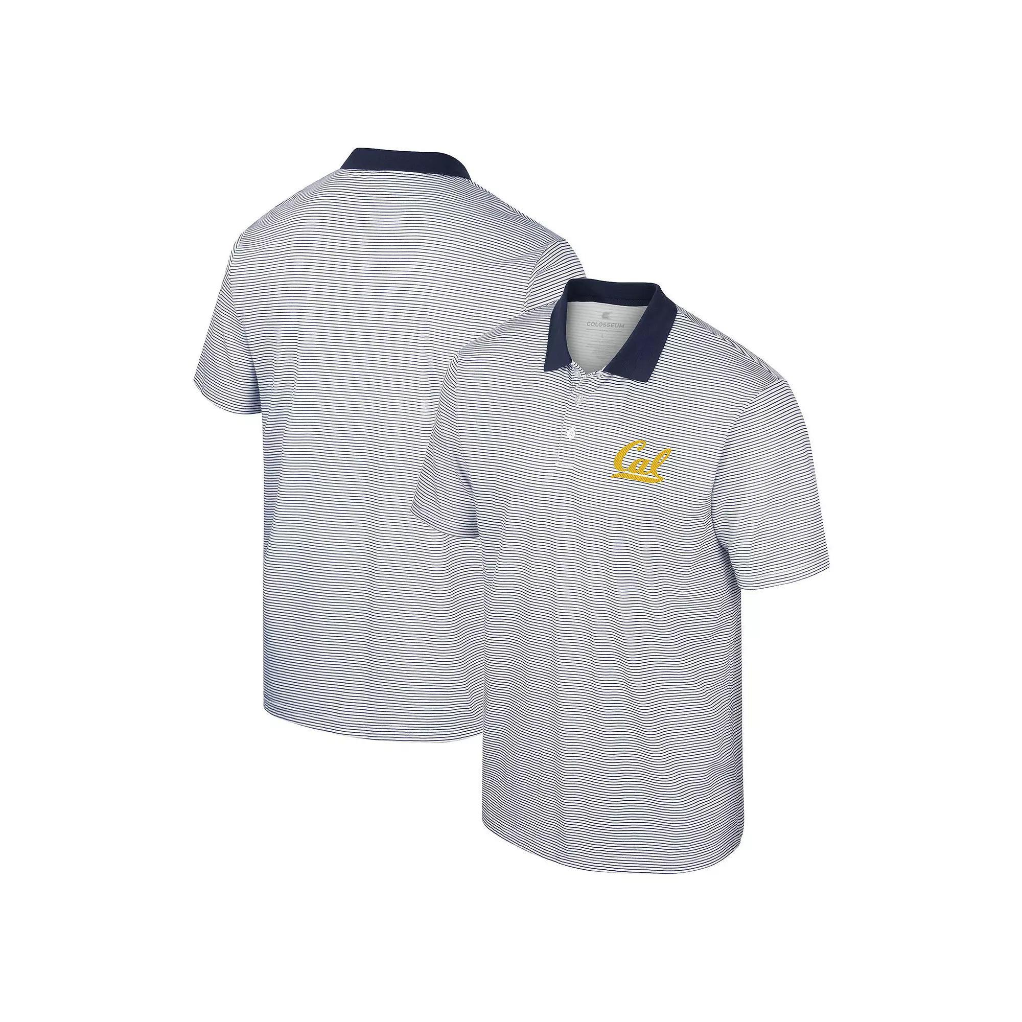 Men's Colosseum White Penn State Nittany Lions Print Stripe Polo, Size: 3XL Product Image