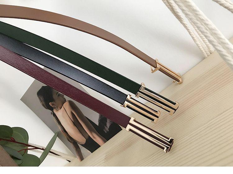 Genuine Leather Slim Belt Product Image