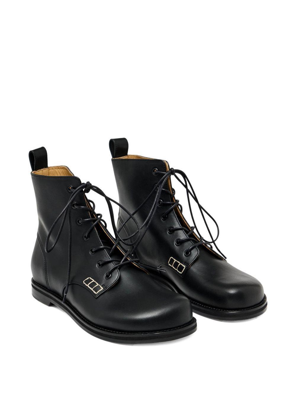 lace-up leather boots Product Image