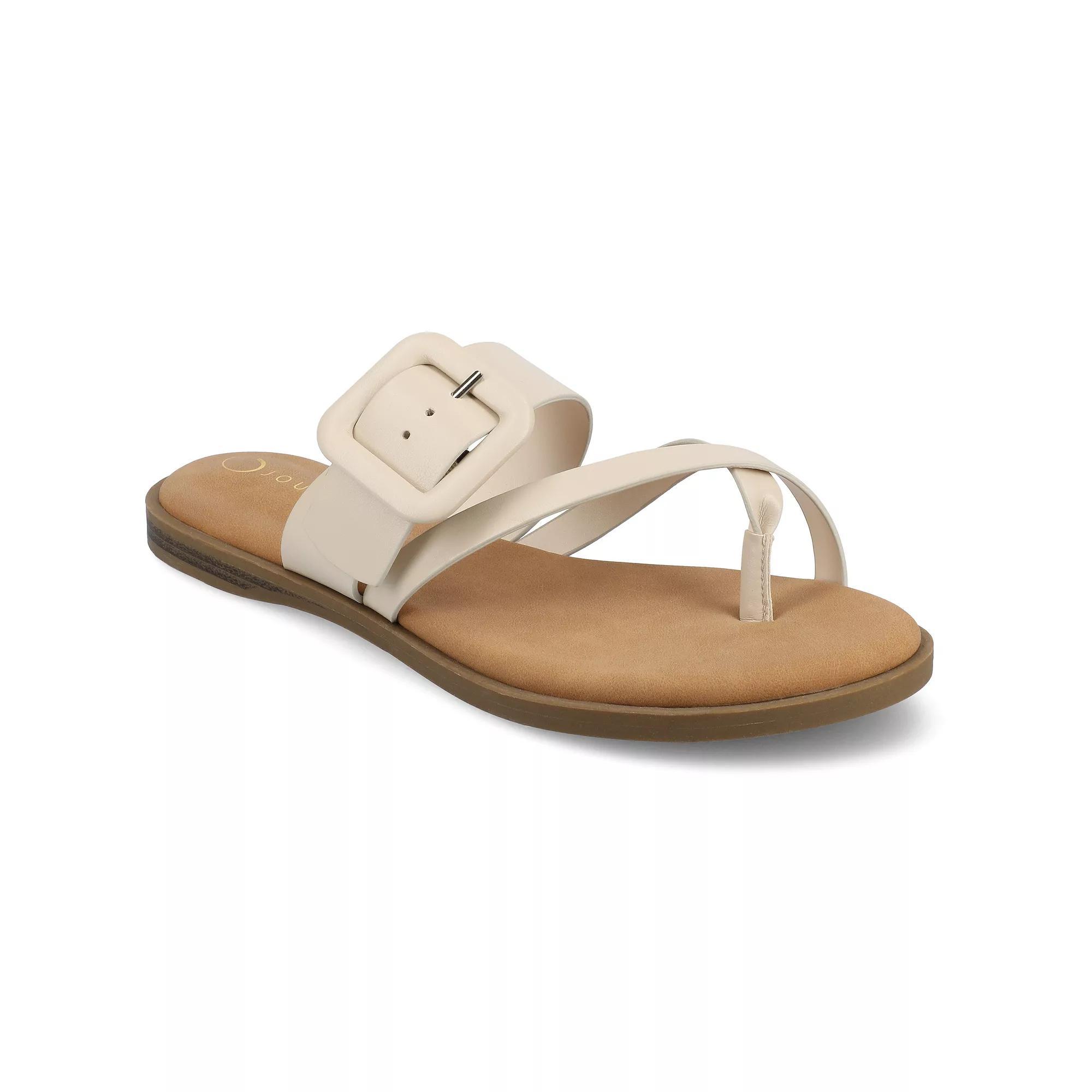 Journee Layra Womens Slip-On Toe Post Flat Sandals Product Image