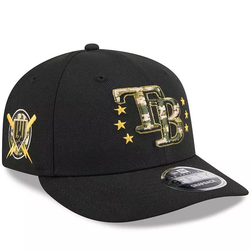 Men's New Era  Black Tampa Bay Rays 2024 Armed Forces Day Low Profile 9FIFTY Snapback Hat Product Image