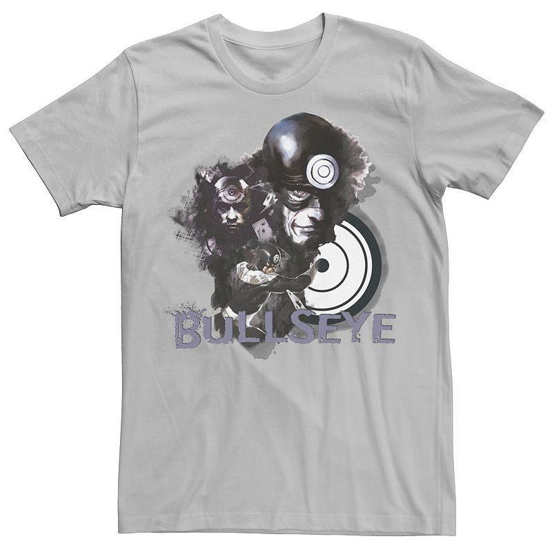 Men's Marvel Retro Bullseye Collage Action Portrait Tee, Size: Medium, Silver Product Image