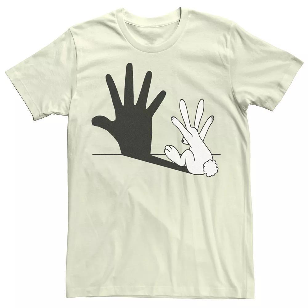 Men's Rabbit Hand Shadow Graphic Tee, Size: XXL, Light Blue Product Image