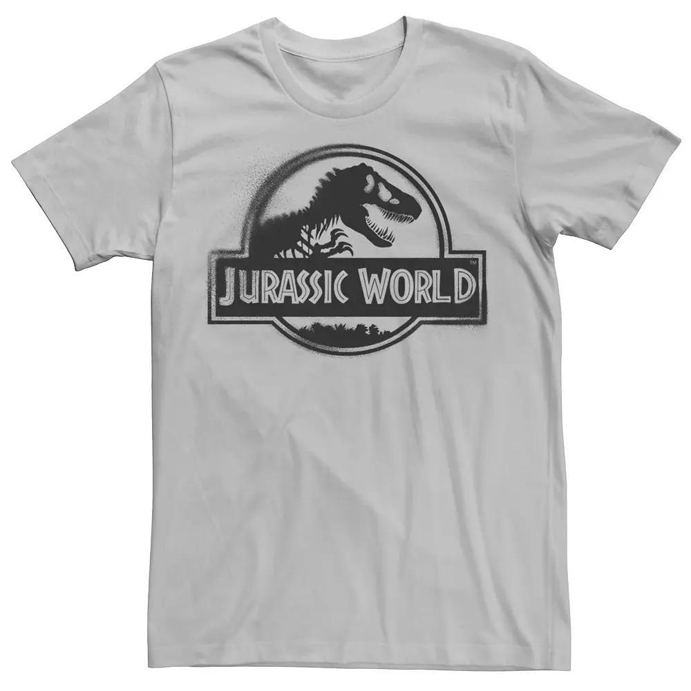 Men's Jurassic World Two Black Spray Paint Logo Tee, Size: Medium, Kelly Product Image