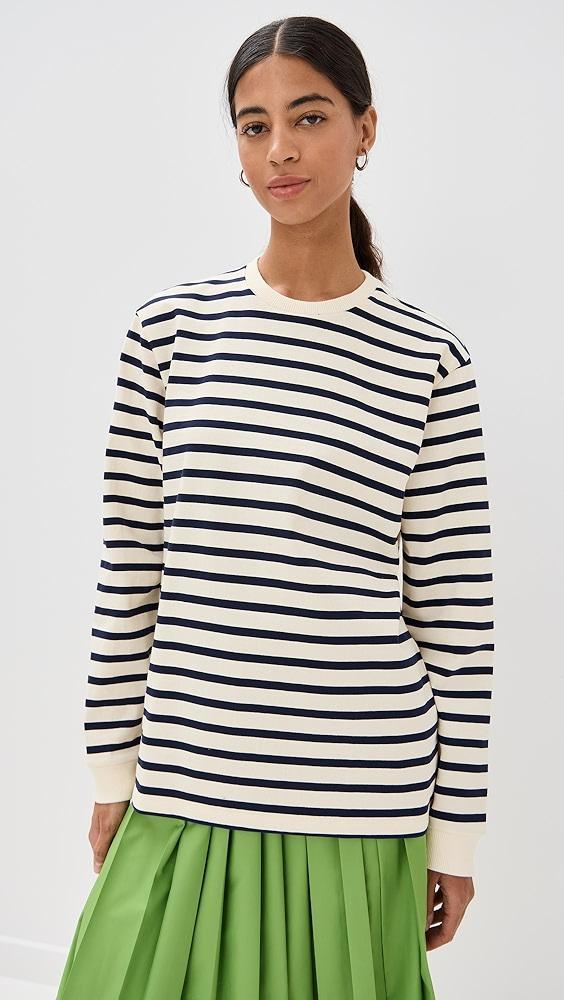 Tibi Striped Perfect Tee Crew Neck | Shopbop Product Image