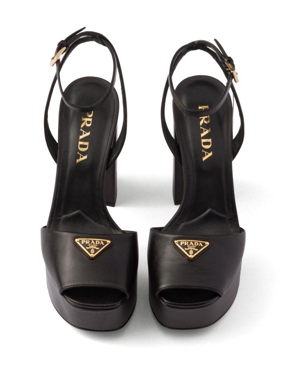115mm leather platform sandals Product Image