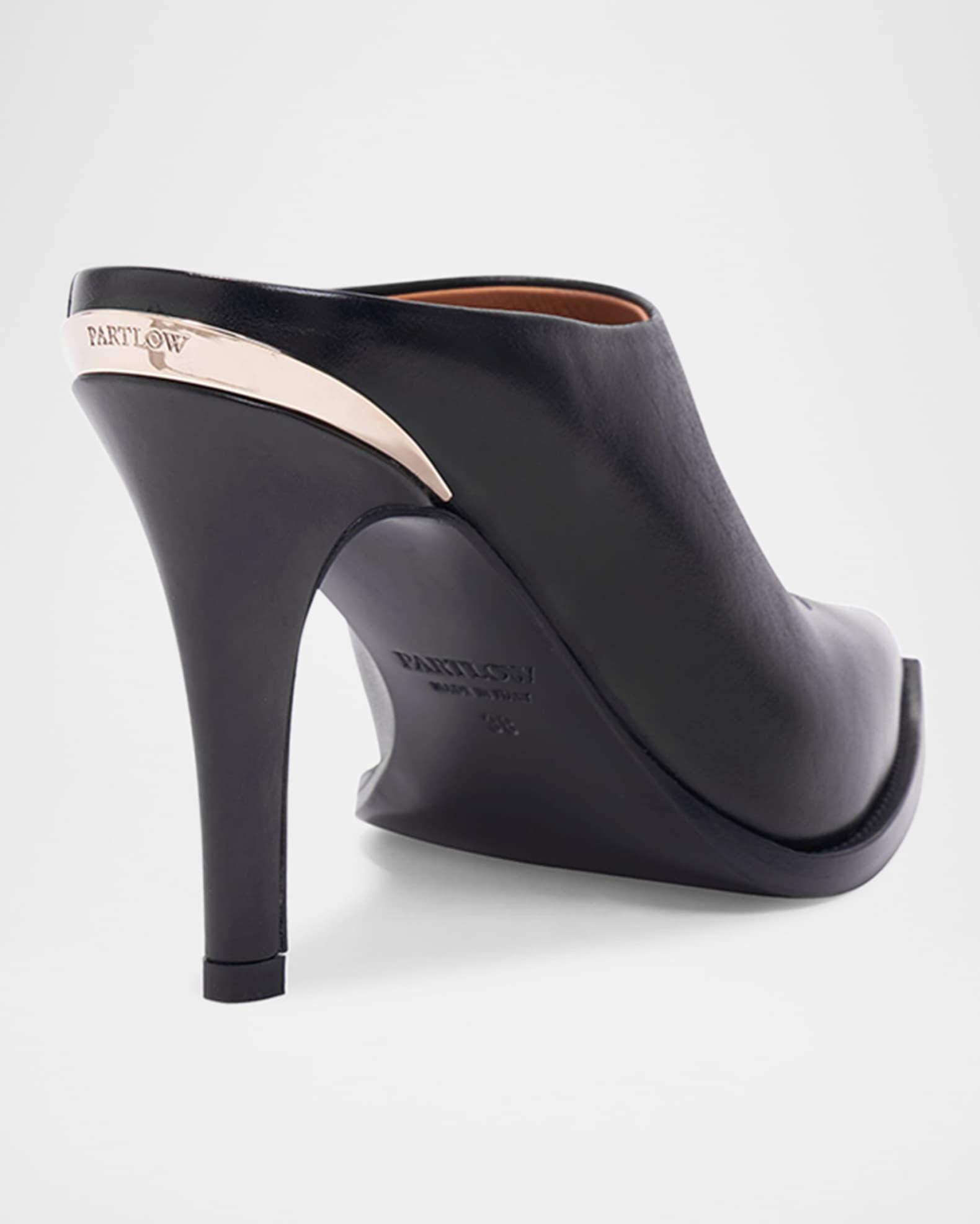 Lainey Leather Stiletto Western Mules Product Image