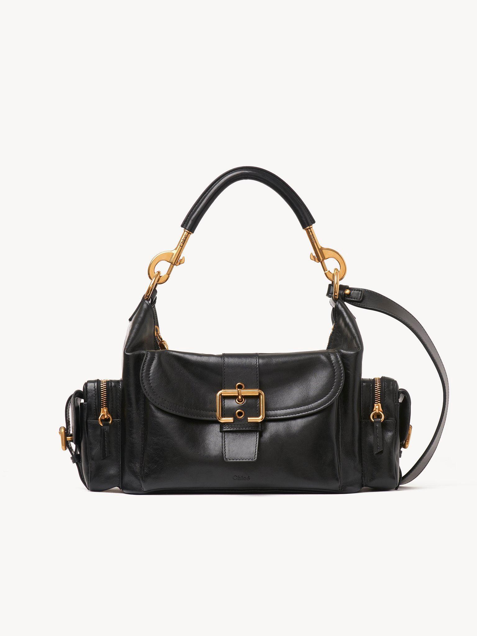 Camera bag in shiny leather Product Image