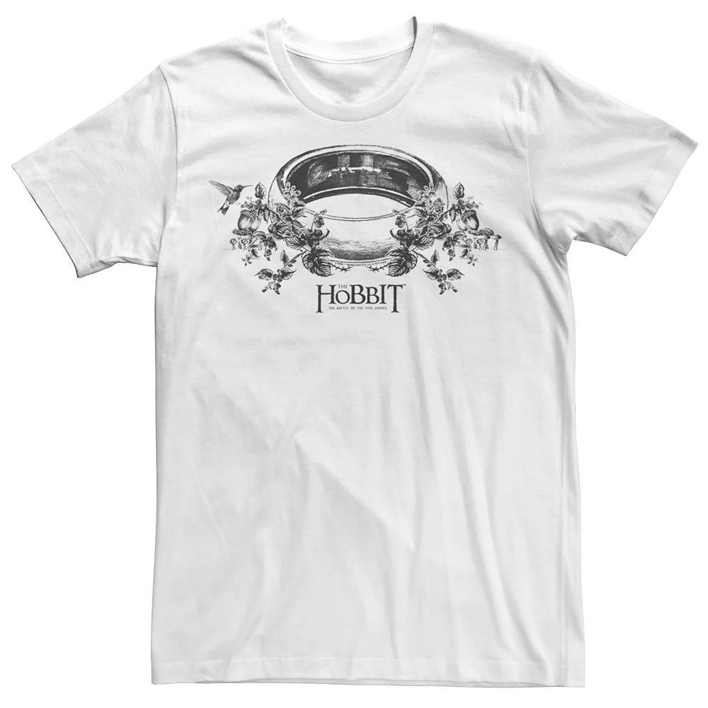 Men's The Hobbit Ring Illustration Tee, Size: Medium, White Product Image