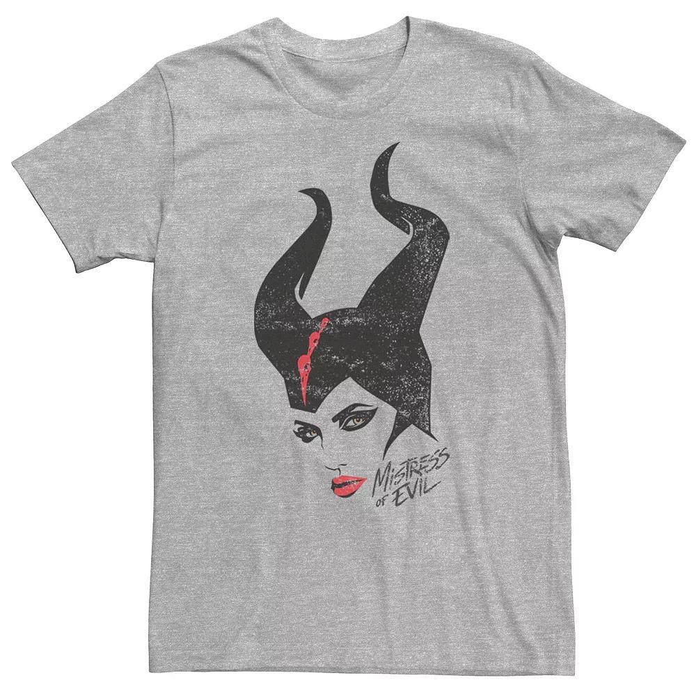 Big & Tall Disney Maleficent Mistress Of Evil Stylized Portrait Tee, Men's, Size: 4XL, Athletic Grey Product Image