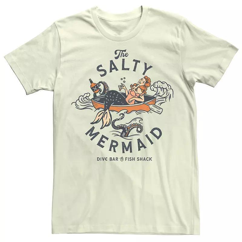 Men's The Salty Mermaid Dive Bar & Fish Shack Graphic Tee, Size: Small, Natural Product Image