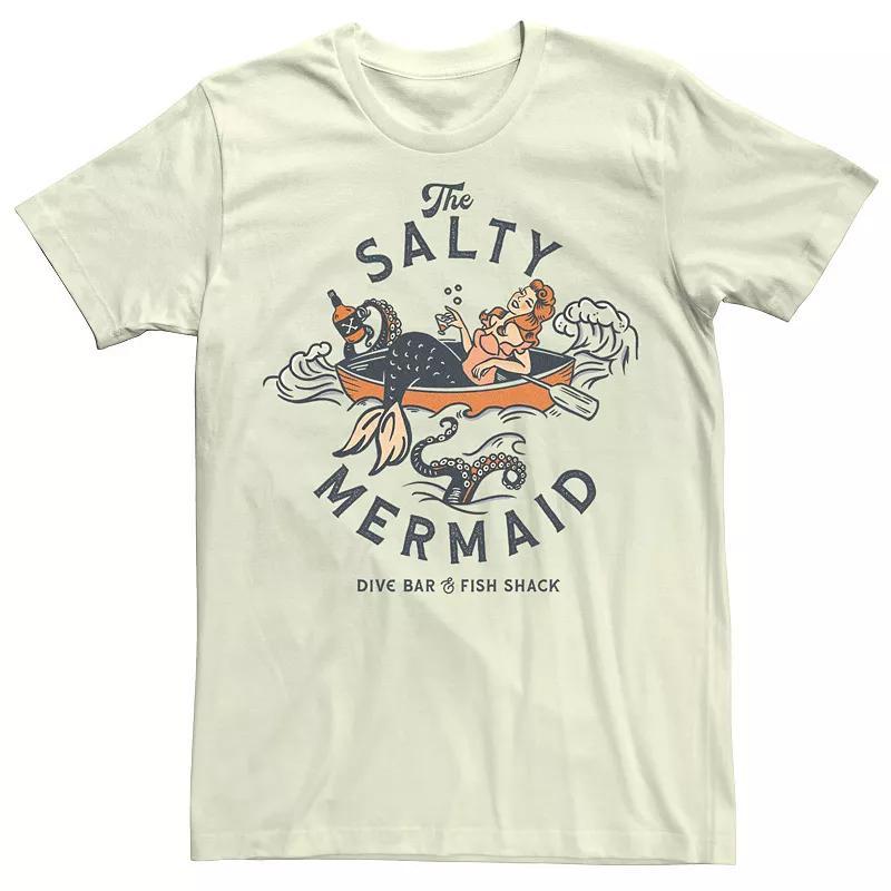 Men's The Salty Mermaid Dive Bar & Fish Shack Graphic Tee, Size: Small, Natural Product Image