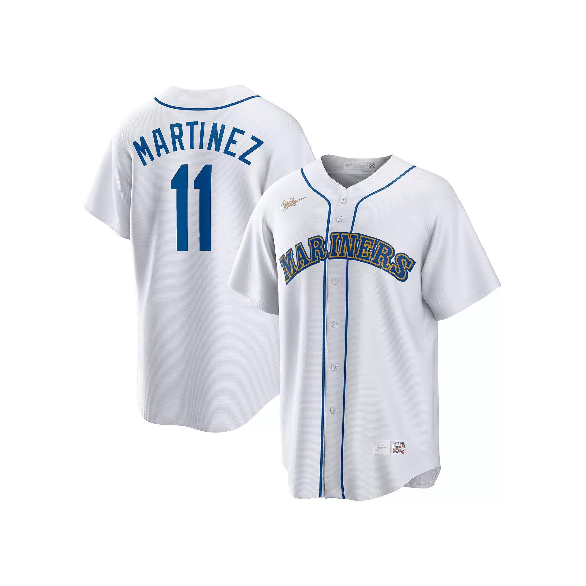 Men's Nike Edgar Martinez White Seattle Mariners Home Cooperstown Collection Replica Player Jersey, Size: Large Product Image