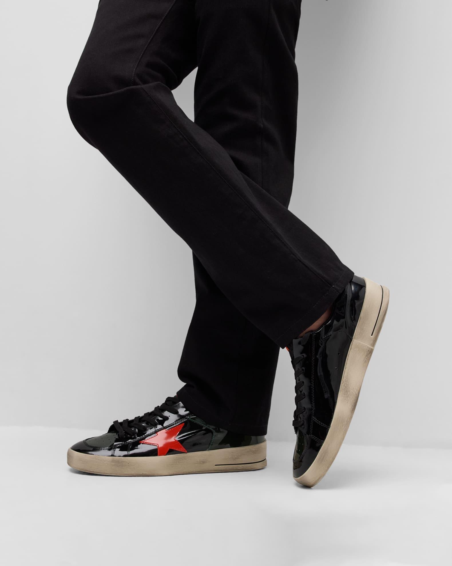 Men's Stardan Patent Leather Low-Top Sneakers Product Image
