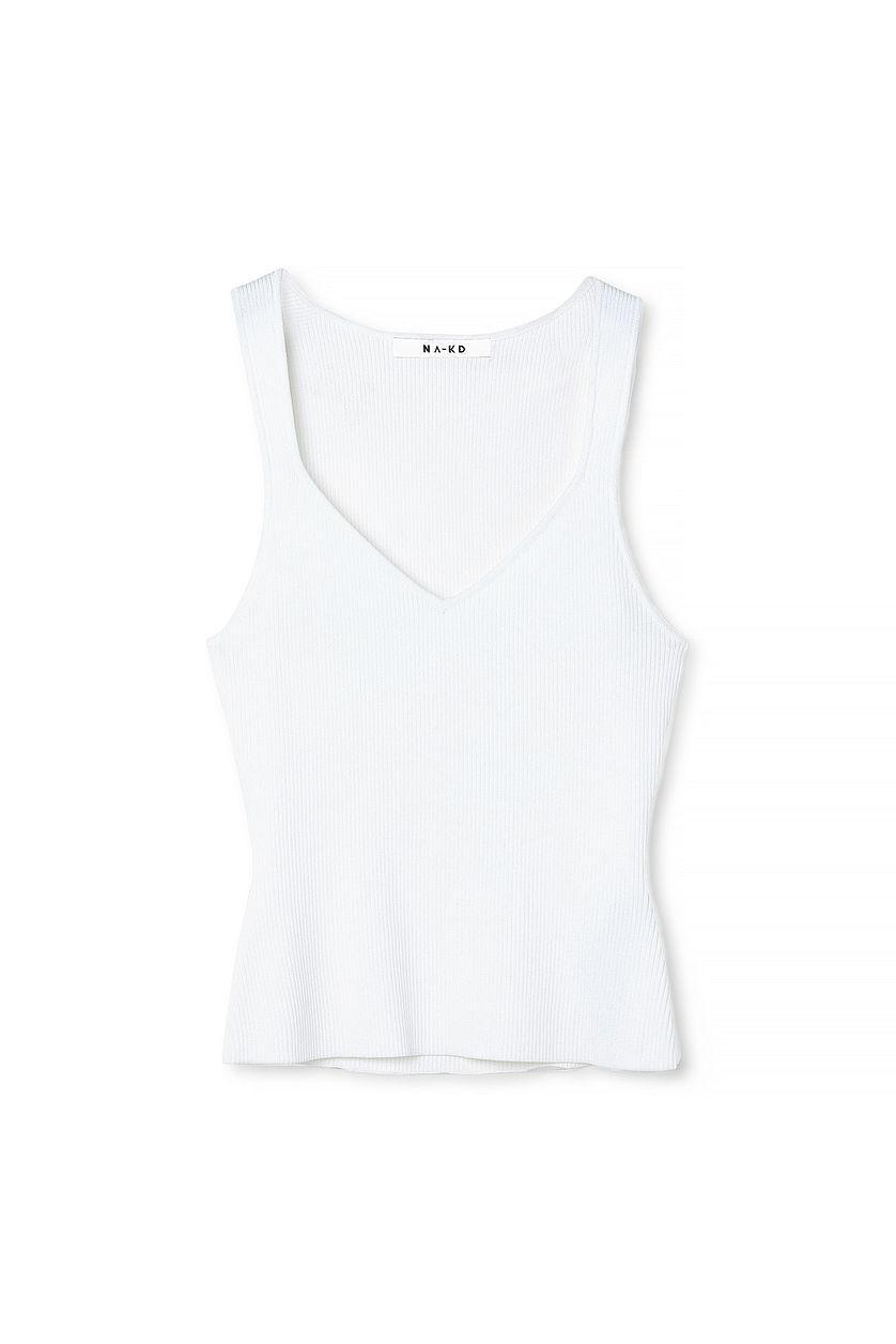 Fine Knitted Scoop Neck Top Product Image