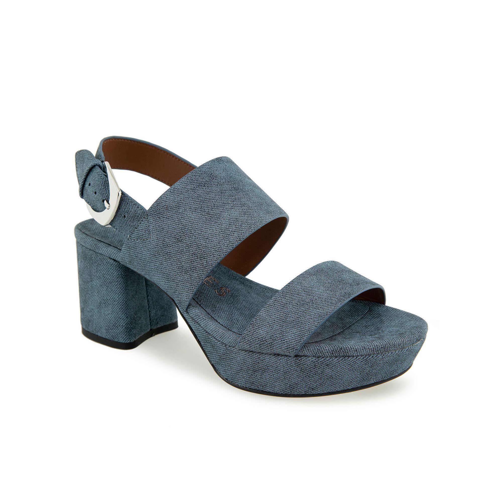 Aerosoles Camilia Womens Platform Sandals Blue Jean Blue Product Image