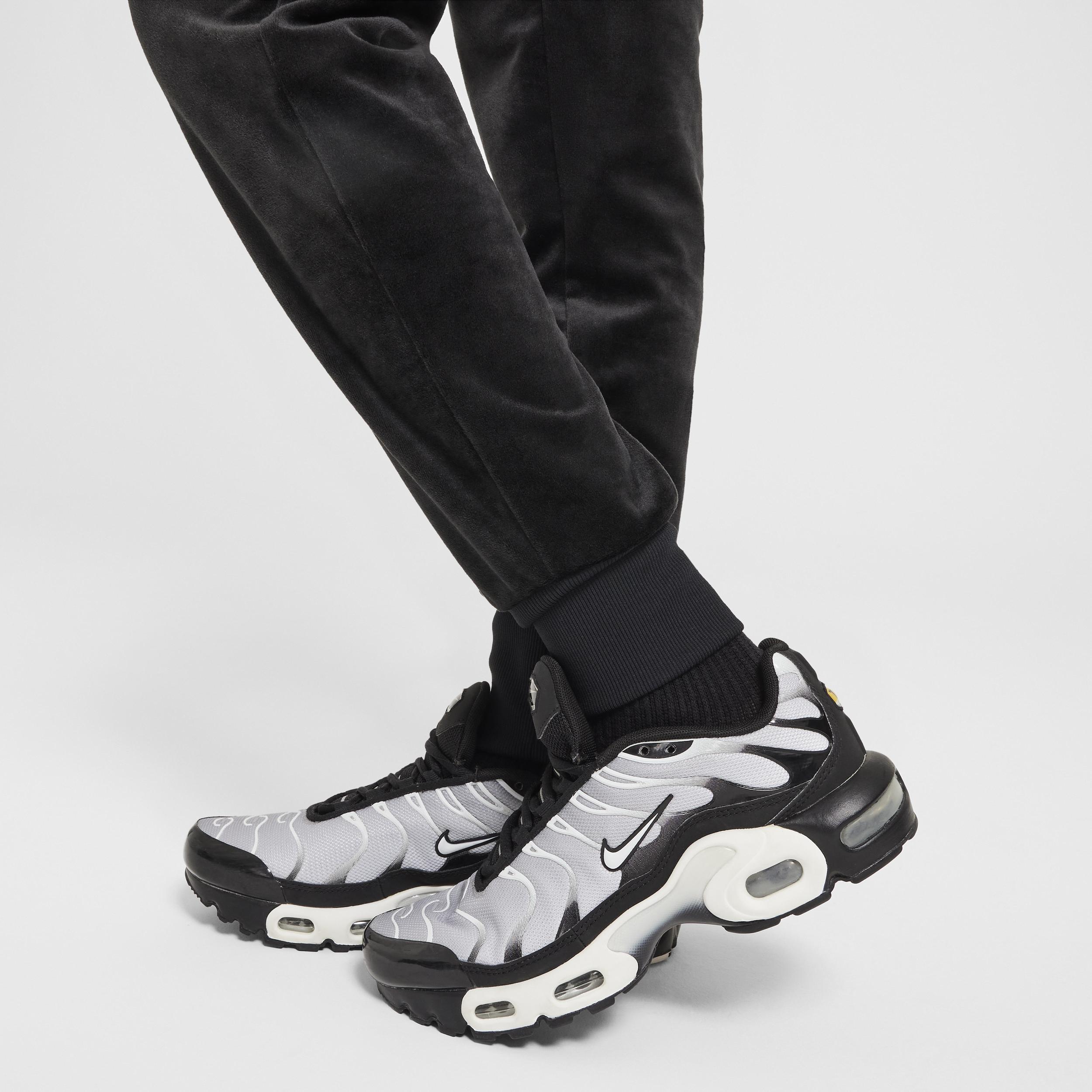Nike Kids' Sportswear Velour Joggers in Black/Anthracite at Nordstrom Product Image