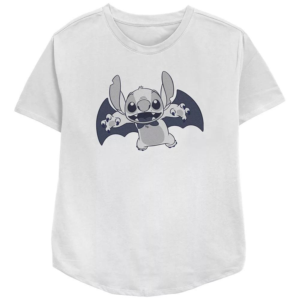 Disney's Lilo & Stitch Vampire Stitch Women's Relaxed Fit Graphic Tee, Size: XXL, White Product Image