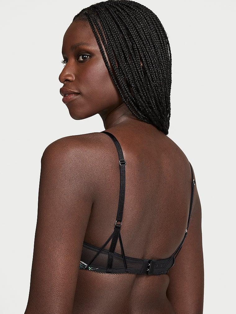 Siren Shimmer Embroidery Unlined Low-Cut Demi Bra Product Image