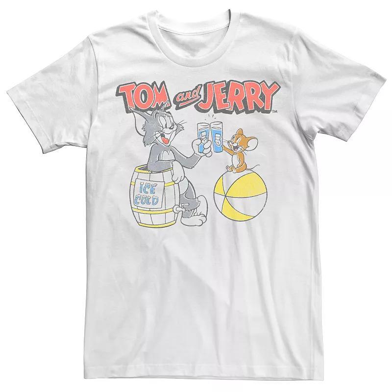 Men's Tom And Jerry Cheers Tee, Size: Large, White Product Image